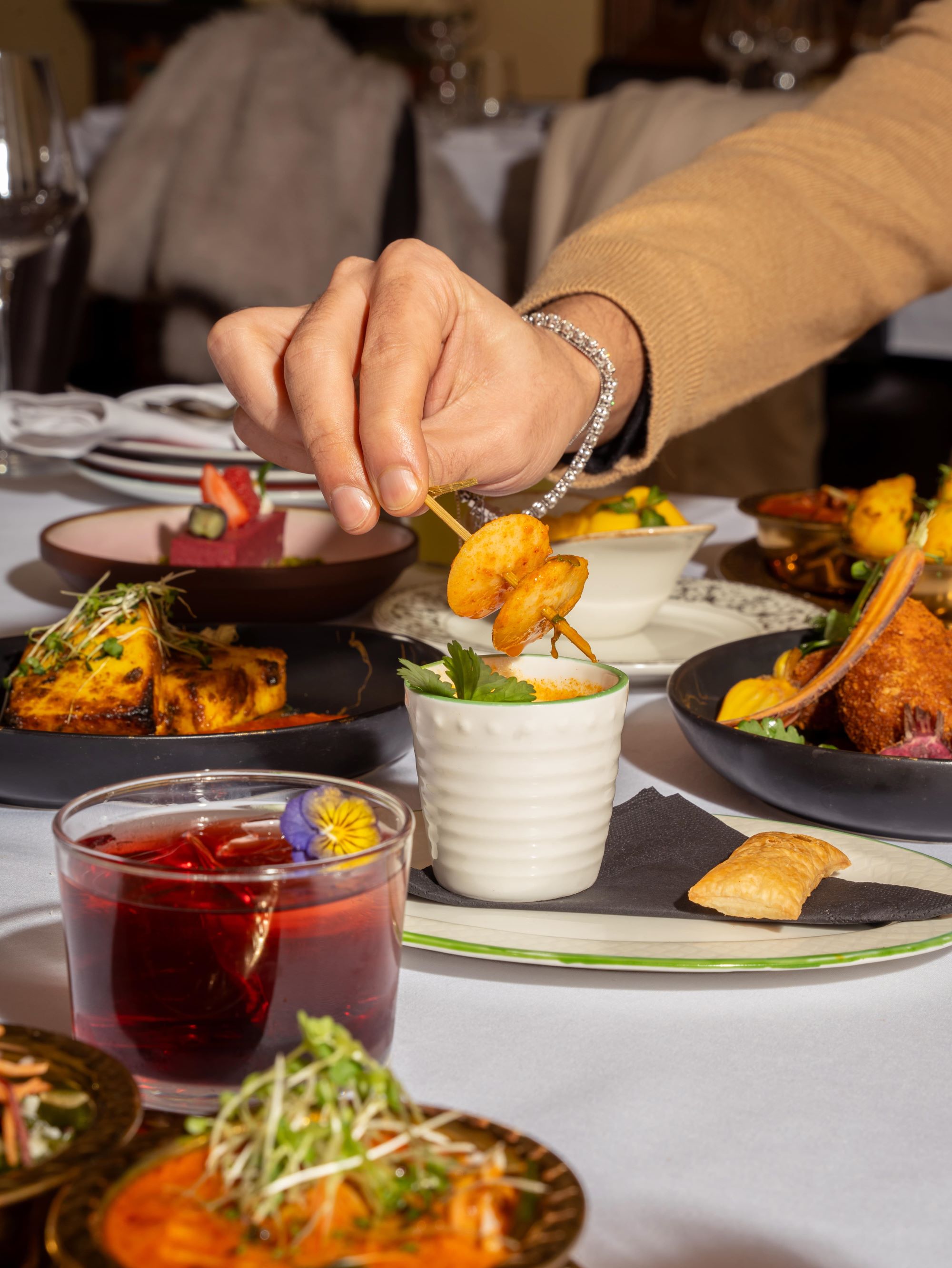 Colourful Sketch of New opening Indian restaurant Colonel Saab 